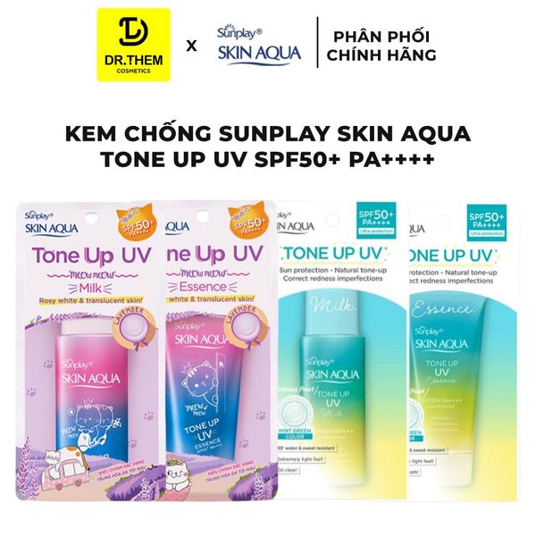 Kem Chống Nắng Sunplay Skin Aqua Tone Up UV Milk Lavender/ Mint Green SPF50+/PA++++ Hiệu Chỉnh Sắc Da 50g/ 50ml