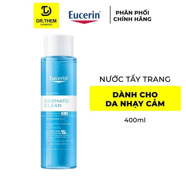 Nước Tẩy Trang 3in1 Eucerin Cho Da Nhạy Cảm Dermato Clean Micellar 100ml/200ml/400ml