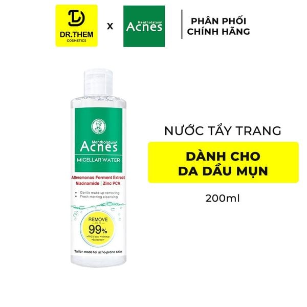 Dung Dịch Tẩy Trang Acnes Micellar Water Cho Da Mụn 200ml