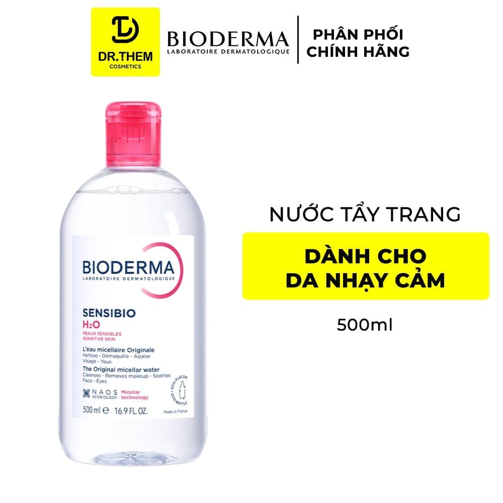  Nước Tẩy Trang Bioderma Cho Da Dầu Mụn Sebium / Da Nhạy Cảm Sensibio H2O 100ml - 250ml - 500ml 