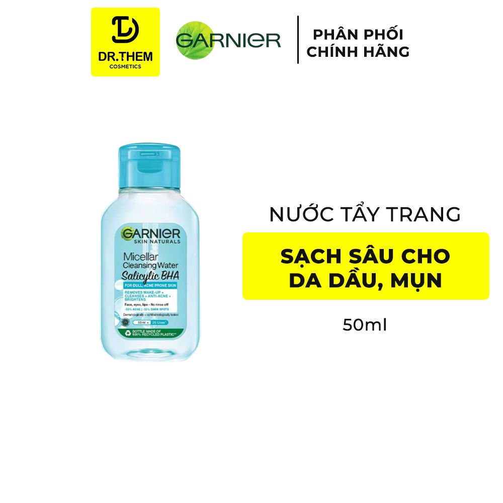  Nước Làm Sạch Và Tẩy Trang  Garnier Micellar Cleansing Water Dành Cho Mọi Loại Da 50ml/ 400ml 
