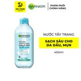  Nước Làm Sạch Và Tẩy Trang  Garnier Micellar Cleansing Water Dành Cho Mọi Loại Da 50ml/ 400ml 