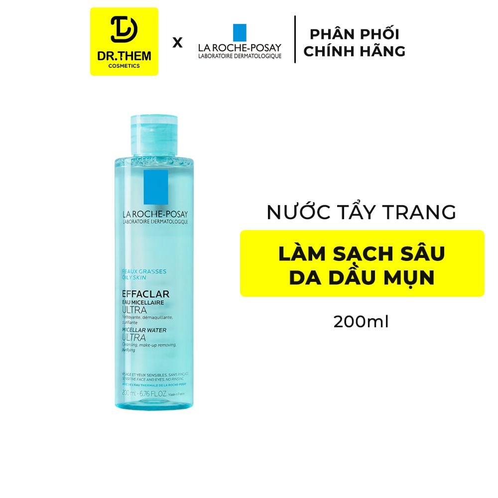  Nước Tẩy Trang La Roche-Posay Cho Da Dầu Mụn/ Da Nhạy Cảm Micellar Water Ultra Oliy Skin/ Sensitive Skin 200ml - 400ml 
