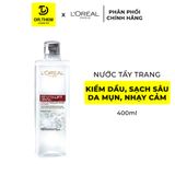  Nước Tẩy Trang L'Oreal Paris 3in1 Micellar Water Làm Sạch, Dưỡng Ẩm Cho Mọi Loại Da 95ml/ 400ml 