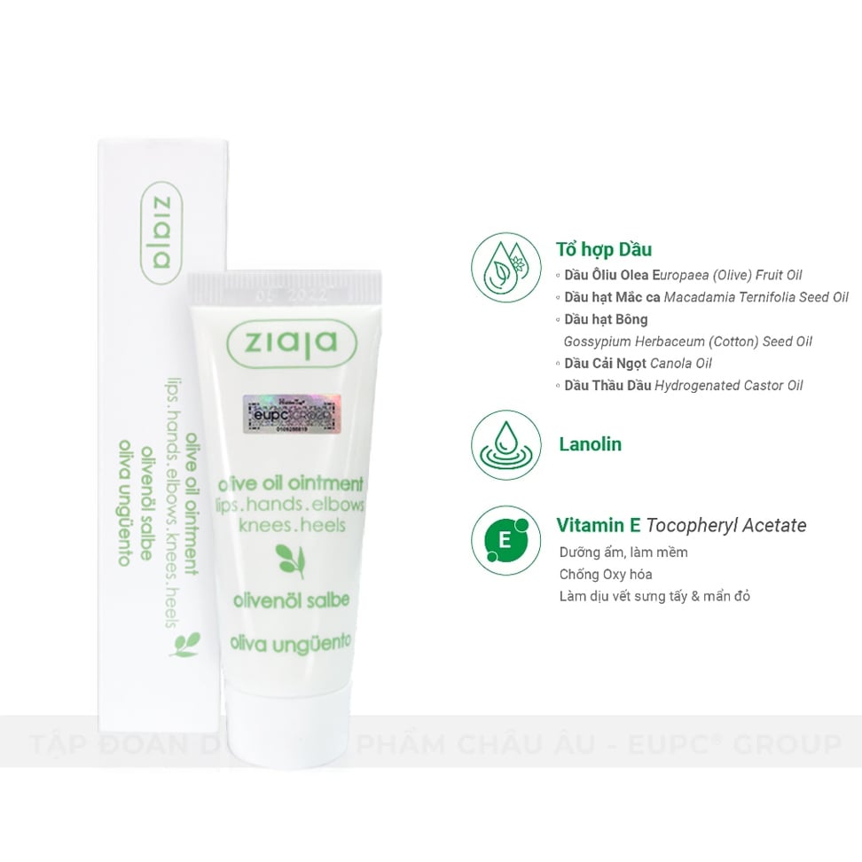 Sáp Dầu Oliu Ziaja Olive Oil Ointment Dưỡng Môi Khô, Nứt Nẻ 20ml 5