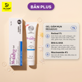  Gel Giảm Mụn Megaduo 15g - Bản Thường (Azelaic + AHA) / Bản Plus (Retinal + Salicylic + AHA), Giảm Mụn Mờ Thâm 