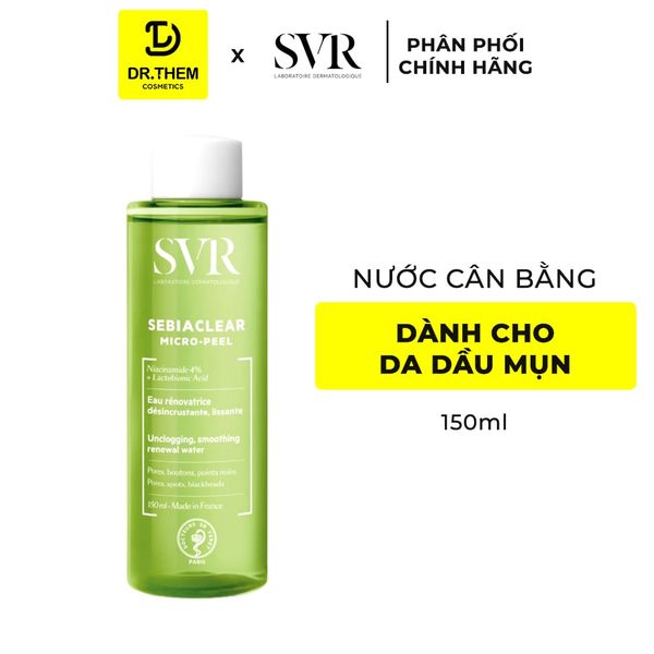 Toner SVR Sebiaclear Sebiaclear Micro Peel Dành Cho Da Dầu, Mụn 150ml