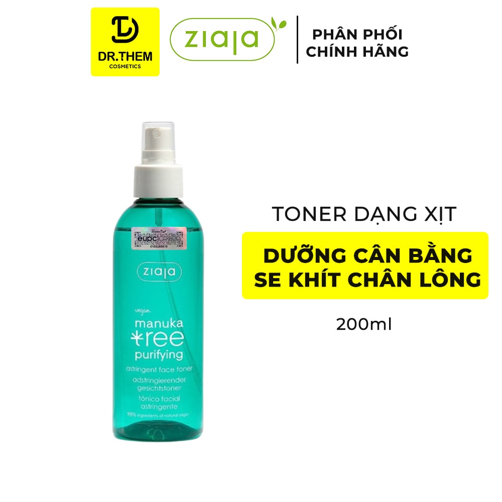 Toner Xịt Dưỡng Se Khít Lỗ Chân Lông Ziaja Manuka Tree Purifying Astringent Face 200ml 2
