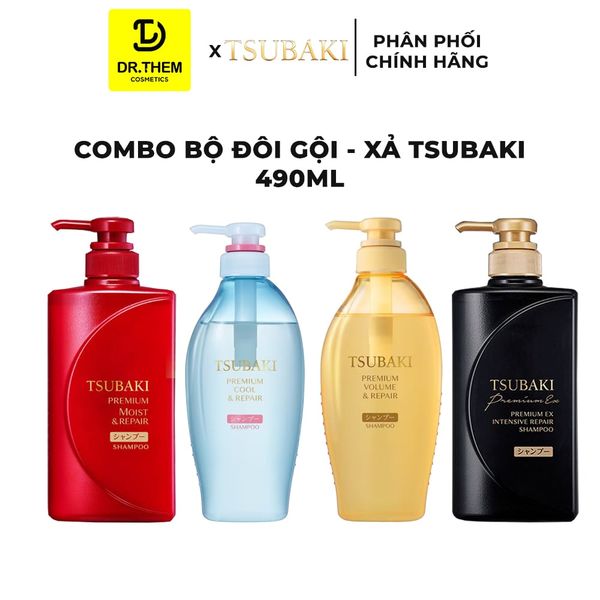 Bộ Đôi Gội Xả / Dầu Gội Tsubaki Premium Repair Tsubaki Phục Hồi & Dưỡng Tóc Chuyên Sâu 490ml/Chai