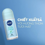  Lăn Ngăn Mùi Nivea Fresh Energy Tươi Mát Sức Sống 50ml - Ngăn Mùi 72H, Chiết Xuất Sả, Khô Thoáng, Không Cồn 