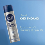 Khử Mùi Nivea Men Silver Protect Phân Tử Bạc Ngăn Khuẩn Gây Mùi (Xịt 150ml / Lăn 50ml) 