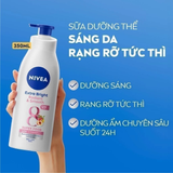  Sữa Dưỡng Thể Nivea Mịn Mượt Sáng Da Ban Ngày 8 Super Foods 350ml - Cấp Ẩm, Đều Màu, Màng Lọc UV 