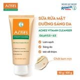  Sữa Rửa Mặt Acnes Vitamin Cleanser 100g - Kem Rửa Mặt Làm Sáng Da, Mờ Sẹo Thâm, Phục Hồi Da Sau Mụn 