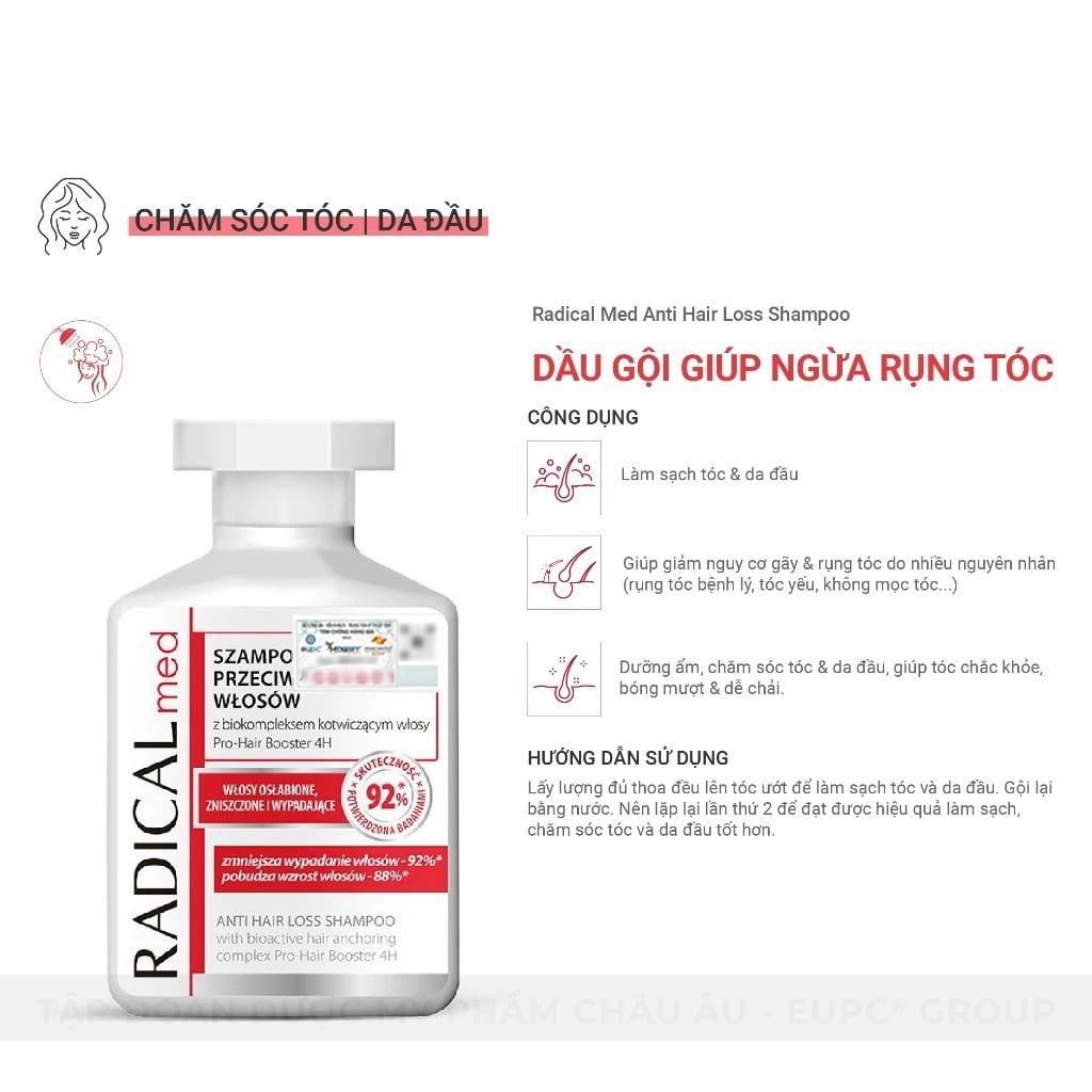 Dầu Gội Đầu Farmona Radical Med Anti Hair Loss Shampoo Giúp Ngừa Rụng Tóc 100ml/ 300ml 3