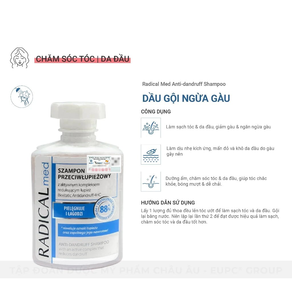 Dầu Gội Đầu Farmona Radical Med Anti Hair Loss Shampoo Giúp Ngừa Rụng Tóc 100ml/ 300ml 3