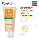  Sữa Rửa Mặt Acnes Vitamin Cleanser 100g - Kem Rửa Mặt Làm Sáng Da, Mờ Sẹo Thâm, Phục Hồi Da Sau Mụn 