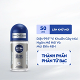  Khử Mùi Nivea Men Silver Protect Phân Tử Bạc Ngăn Khuẩn Gây Mùi (Xịt 150ml / Lăn 50ml) 