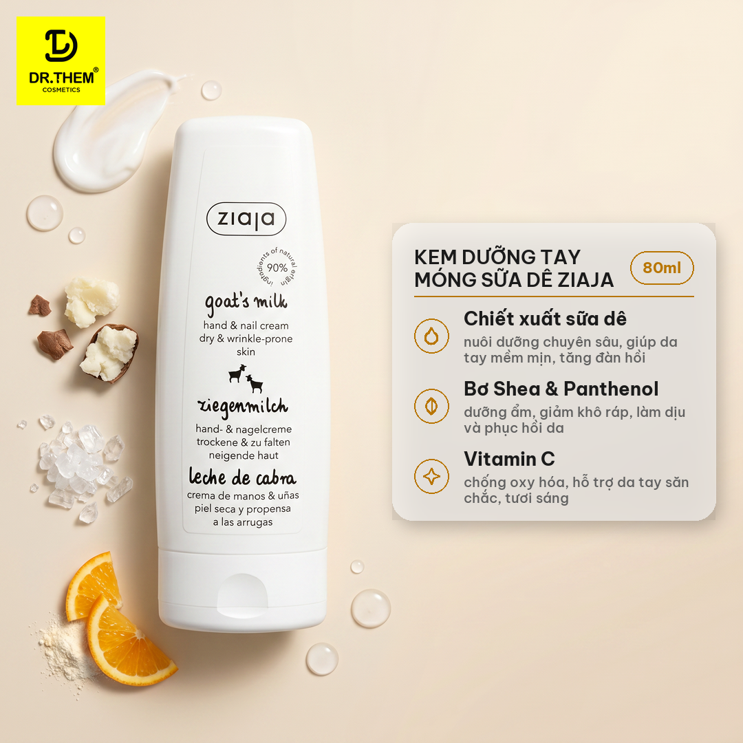 Kem Dưỡng Tay Móng Sữa Dê Ziaja Goat's Milk Hand & Nail Cream 80ml 2