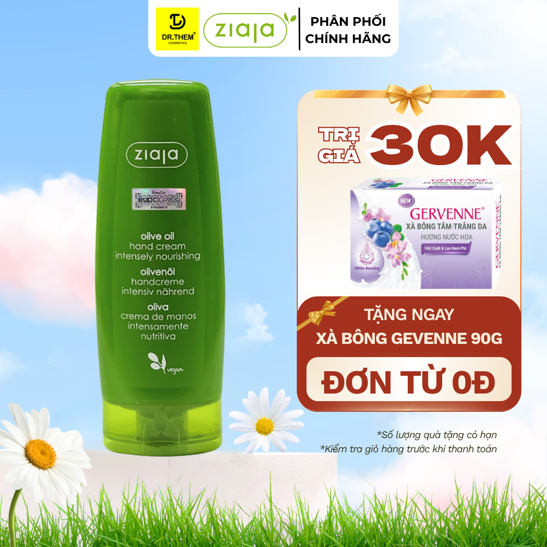 Kem Dưỡng Da Tay-Móng Ô Liu Ziaja Olive Oil Hand Cream Intensely Nourishing 80ml