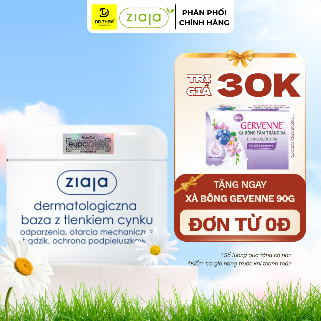 Kem Kẽm Oxit Ziaja Dermatological Base With Zinc Oxide 80g