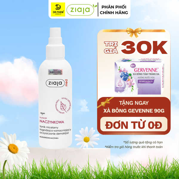 Xịt Dưỡng Dịu Da Tăng Cường Hiệu Quả Bởi B̀̀̀5 Ziaja Med Kuracja Naczynkowa Tonik Micelarny 200ml