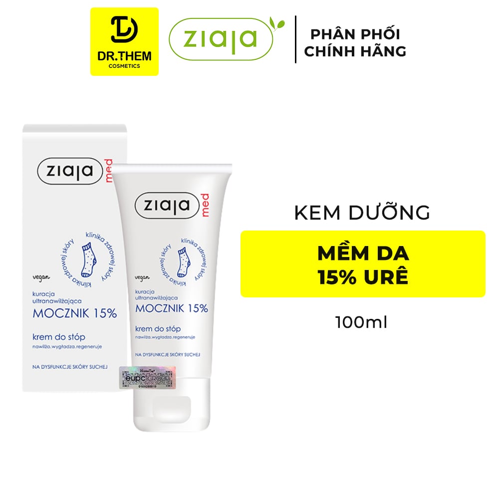 Kem Dưỡng Mềm Da 15% Urê Ziaja Med Mocznik Làm Mềm, Dưỡng Ẩm, Chăm Sóc Da Khô 100ml 2