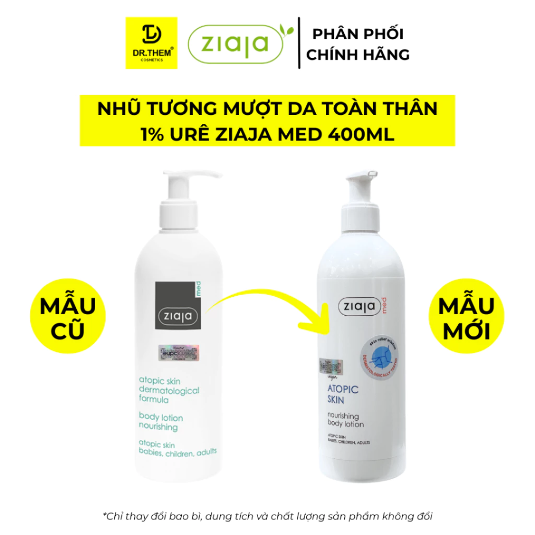 Nhũ Tương Mượt Da Toàn Thân 1% Urê Ziaja Med Atopic Skin Dermatological Formula Body Lotion Nourishing 400ml 5