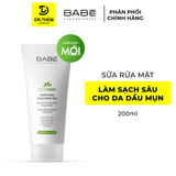  Sữa Rửa Mặt LABORATORIOS BABÉ Stop Akn Purifying Cleansing gel 100ml-200ml Cho Da Dầu Mụn 