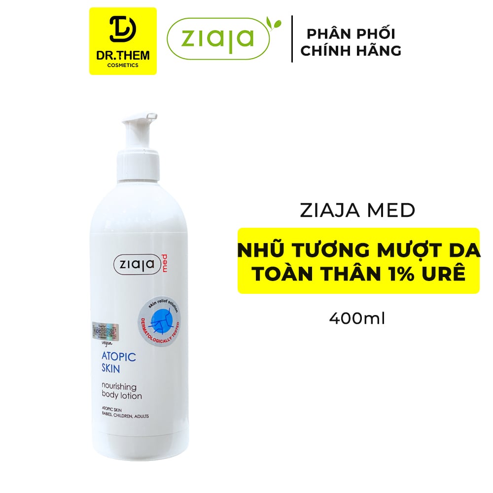 Nhũ Tương Mượt Da Toàn Thân 1% Urê Ziaja Med Atopic Skin Dermatological Formula Body Lotion Nourishing 400ml 2