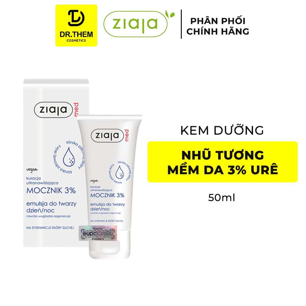 Nhũ Tương Mềm Da 3% Urê Ziaja Med Mocznik 3% 50ml 2