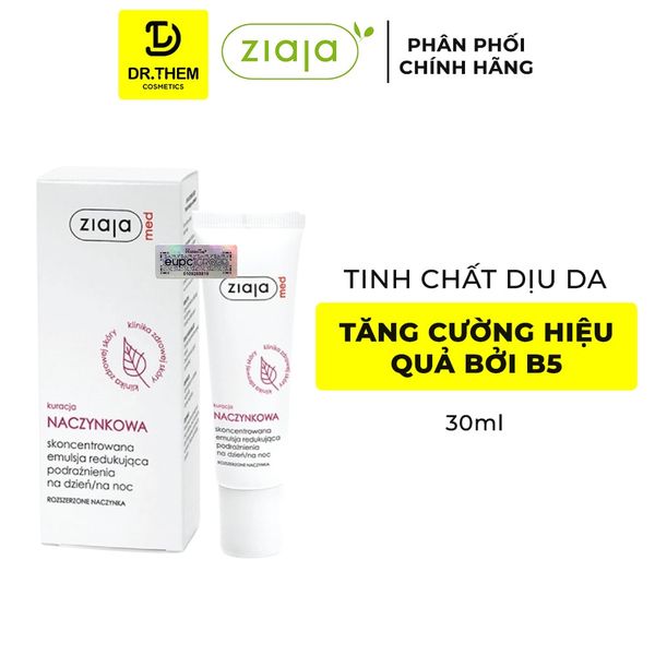 Tinh Chất Phục Hồi Da Ziaja B5-Ziaja Med Kuracja Naczynkowa Làm Dịu Da, Giảm Kích Ứng 30ml