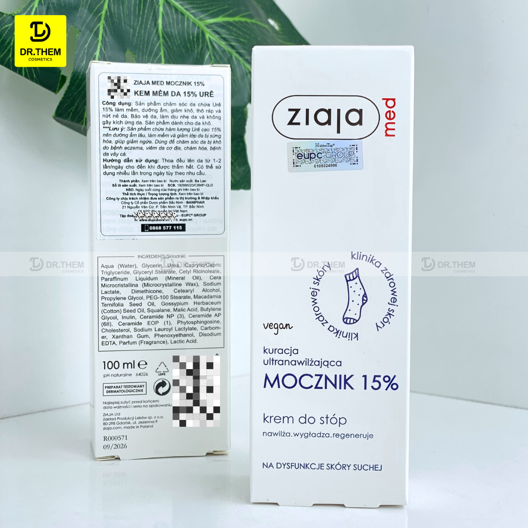 Kem Dưỡng Mềm Da 15% Urê Ziaja Med Mocznik Làm Mềm, Dưỡng Ẩm, Chăm Sóc Da Khô 100ml 7