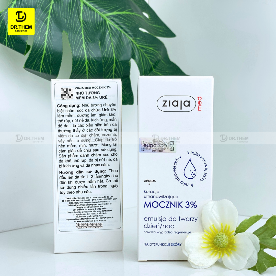 Nhũ Tương Mềm Da 3% Urê Ziaja Med Mocznik 3% 50ml 7