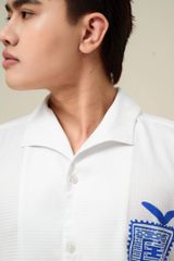 Áo Sơ Mi Nam Đi Biển Blue Stamp