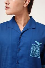 Áo Sơ Mi Nam Đi Biển Blue Stamp