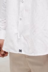 Áo Sơ Mi Nam Linen Có Túi Safari