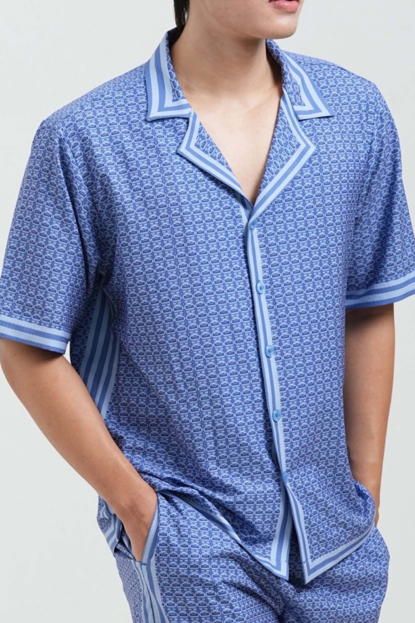 Áo Sơ Mi Nam Đi Biển Monogram