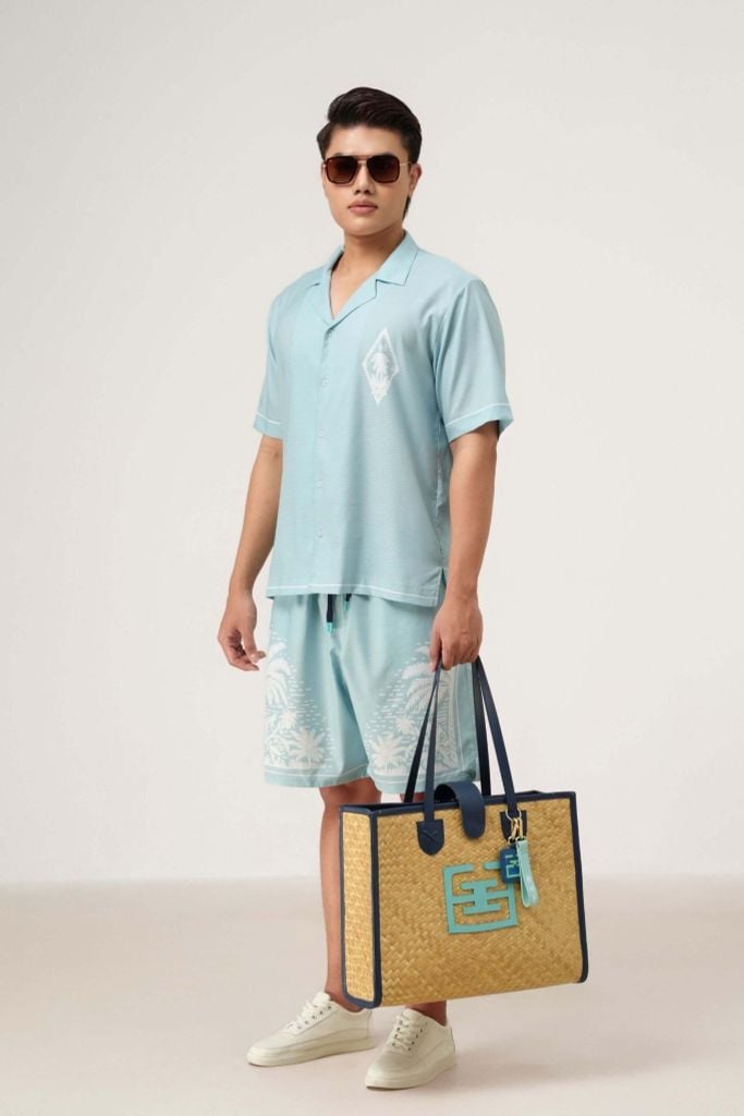 Set Đồ Đi Biển Nam Pink Paradise