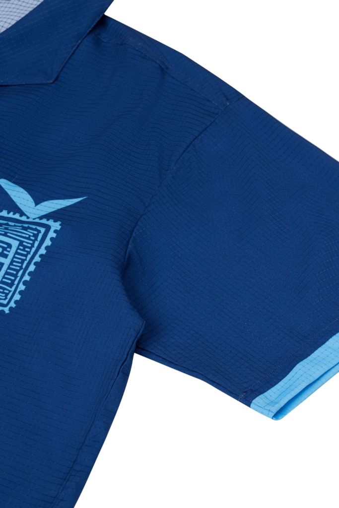 Áo Sơ Mi Nam Đi Biển Blue Stamp