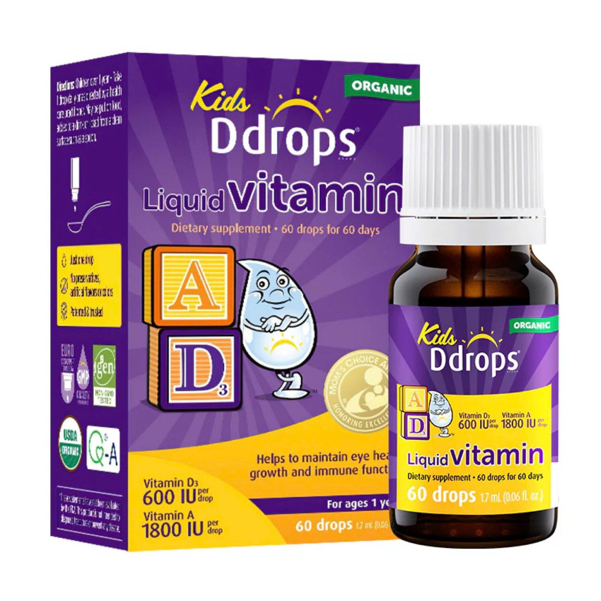  Ddrops Kids Liquid Vitamin A&D3 