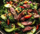 Salad and entree 
