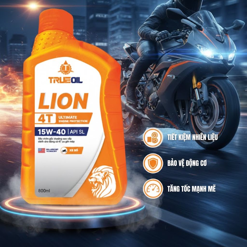 Dầu Nhớt TRUEOIL Chuẩn Mỹ Cao Cấp Chính Hãng, Tiết Kiệm Nhiên Liệu, Bảo Vệ Động Cơ, Hoá Đơn Chứng Từ Đầy Đủ