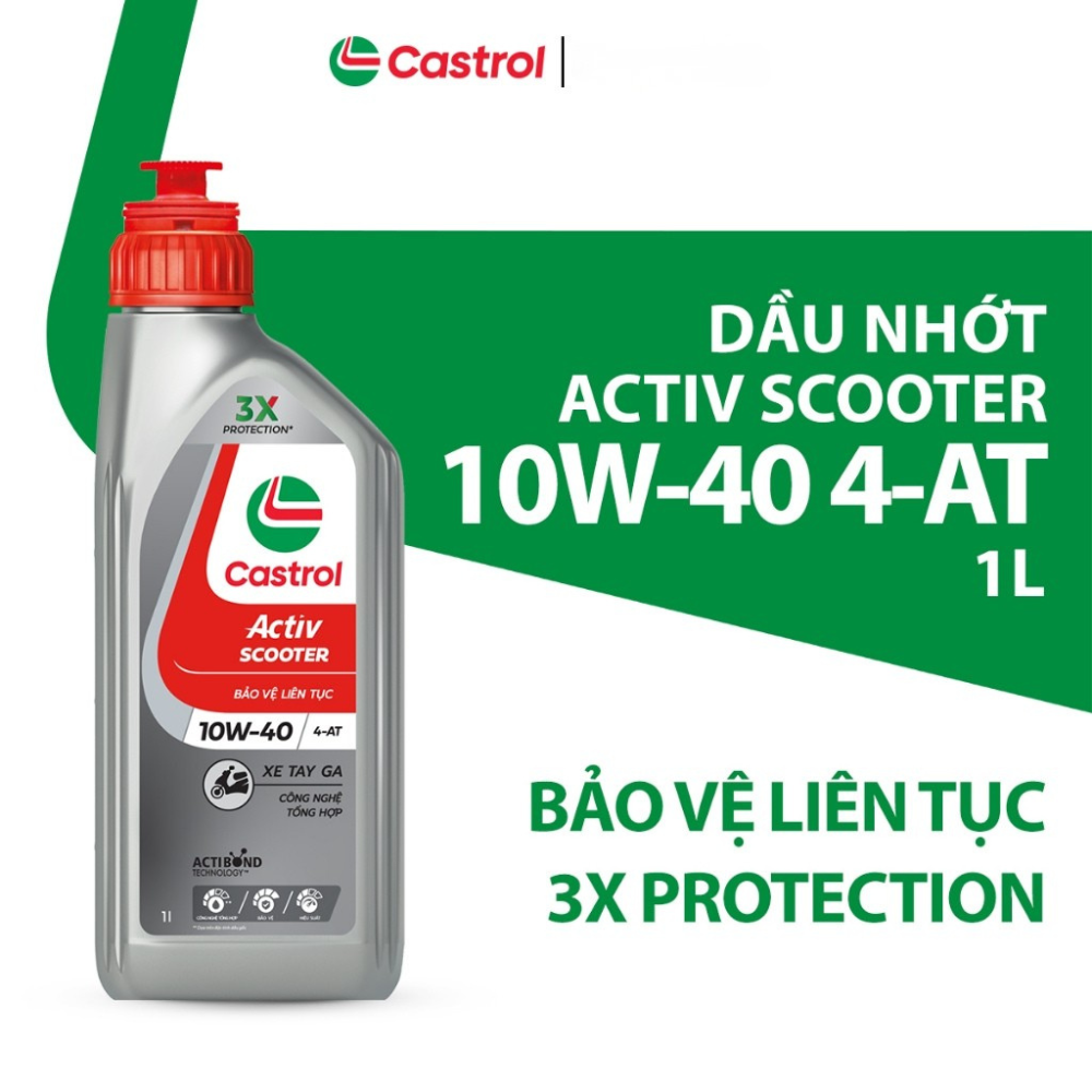 Dầu nhớt xe tay ga Castrol ACTIV SCOOTER 10W-40 4-AT