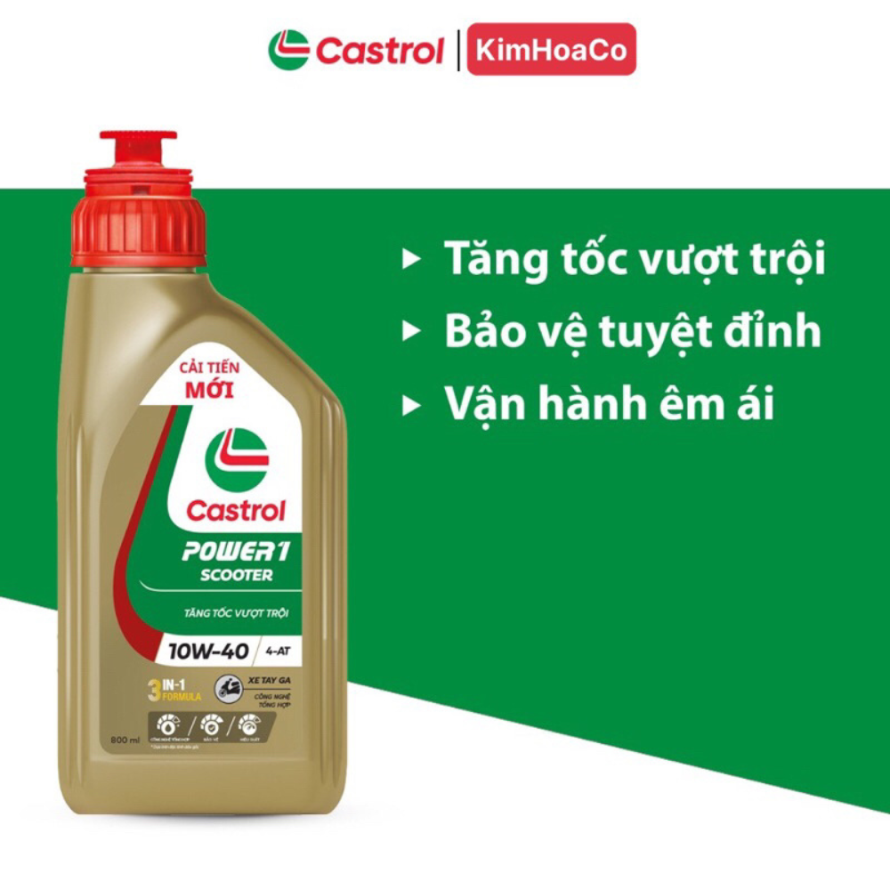 Dầu Nhớt Xe Ga Castrol POWER1 4T 10W-40