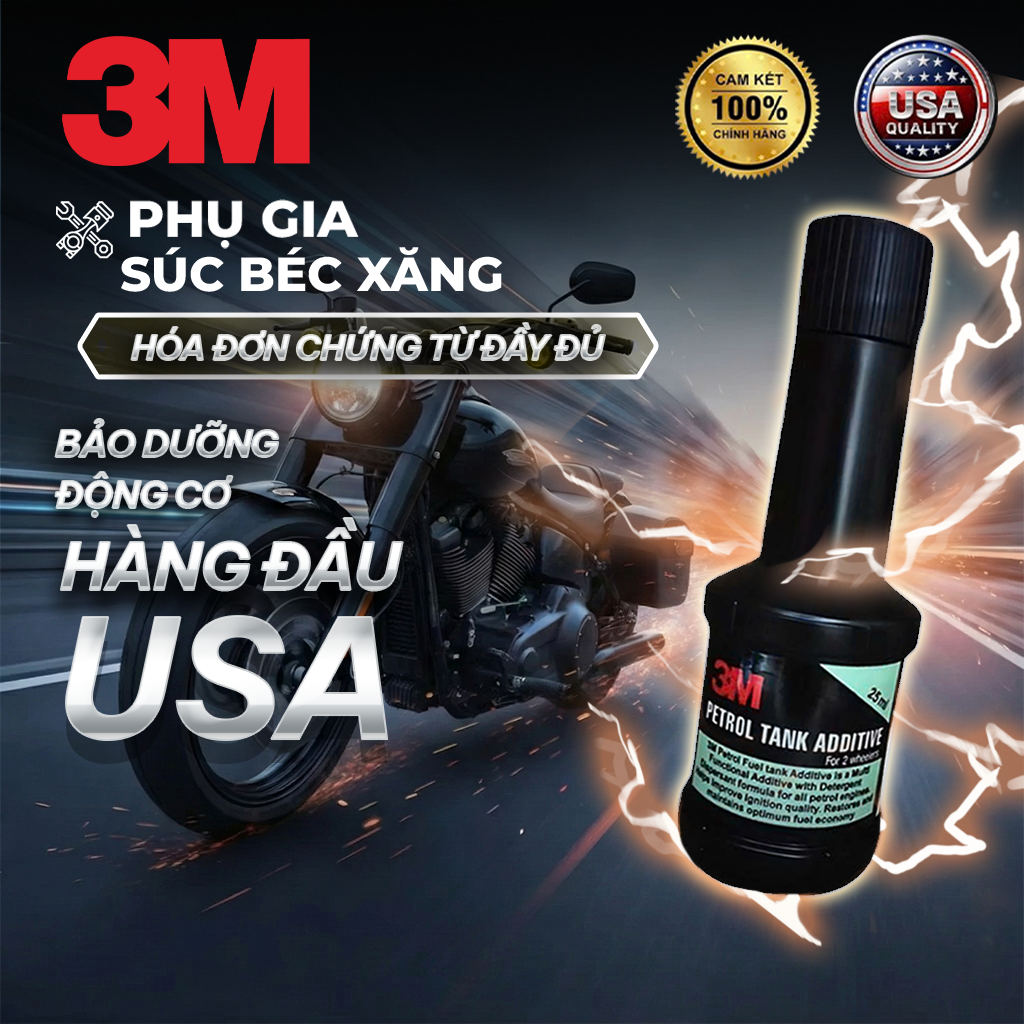 [COMBO 10 CHAI] Dung Dịch Vệ Sinh Kim Phun Buồng Đốt Chính Hãng 3M USA, Tiết Kiệm Nhiên Liệu, Bảo Vệ Động Cơ, Hoá Đơn Chứng Từ Đầy Đủ, 25ML
