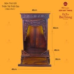 Bàn Thờ Thần Tài Thổ Địa Gỗ Muồng