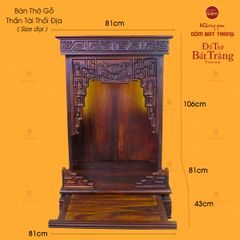 Bàn Thờ Thần Tài Thổ Địa Gỗ Muồng