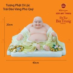 Tượng Phật Di Lặc Trái Đào Vàng Phú Quý