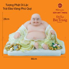 Tượng Phật Di Lặc Trái Đào Vàng Phú Quý