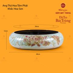 Ang Thả Hoa Tắm Phật Khắc Hoa Sen